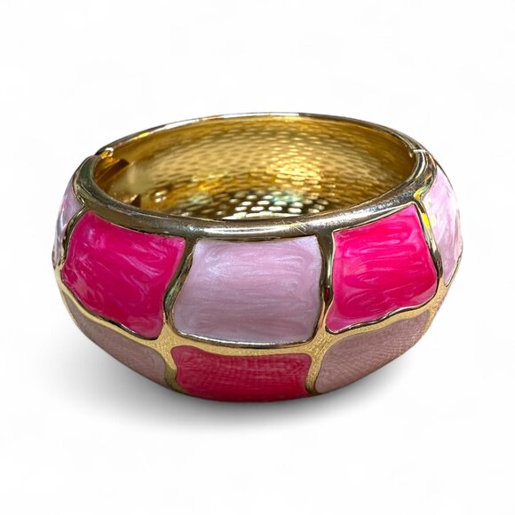 pink and gold clamp bracelet - Picture 1 of 1